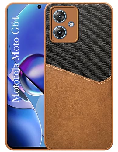Image of Jkobi Back Cover Case for Motorola Moto G64 5G (Dual PU Leather Stitch | Professional Minimalist | Soft and Flexible)