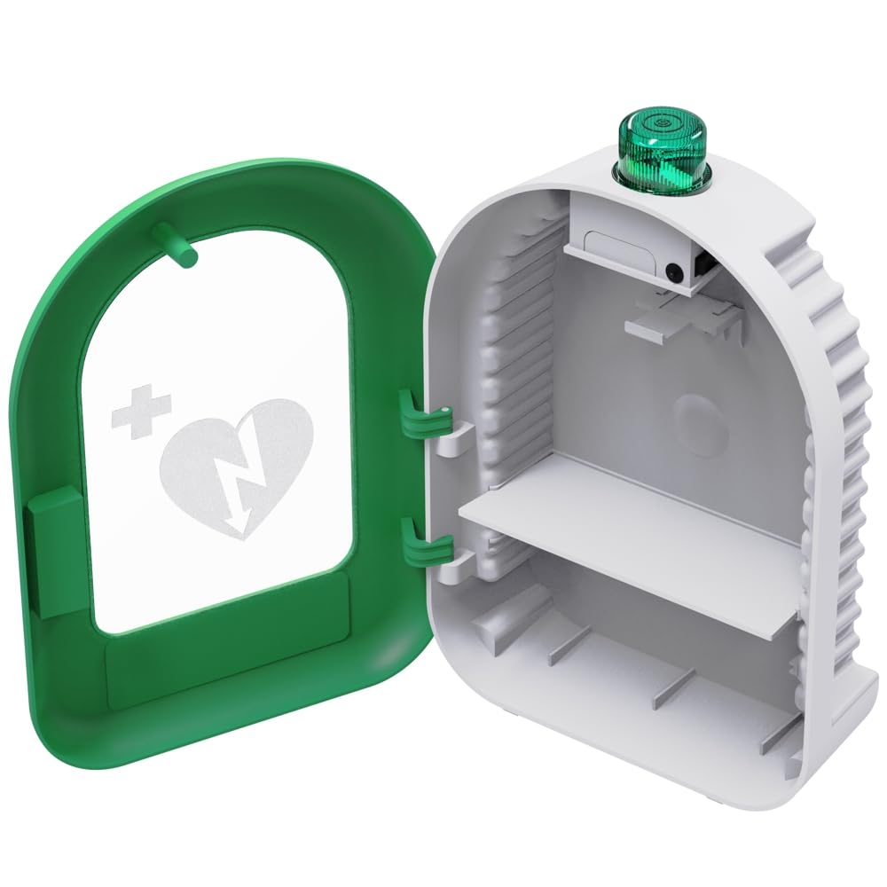 MedX5 Caja de pared interior de PVC AED universal con alarma acústica y óptica