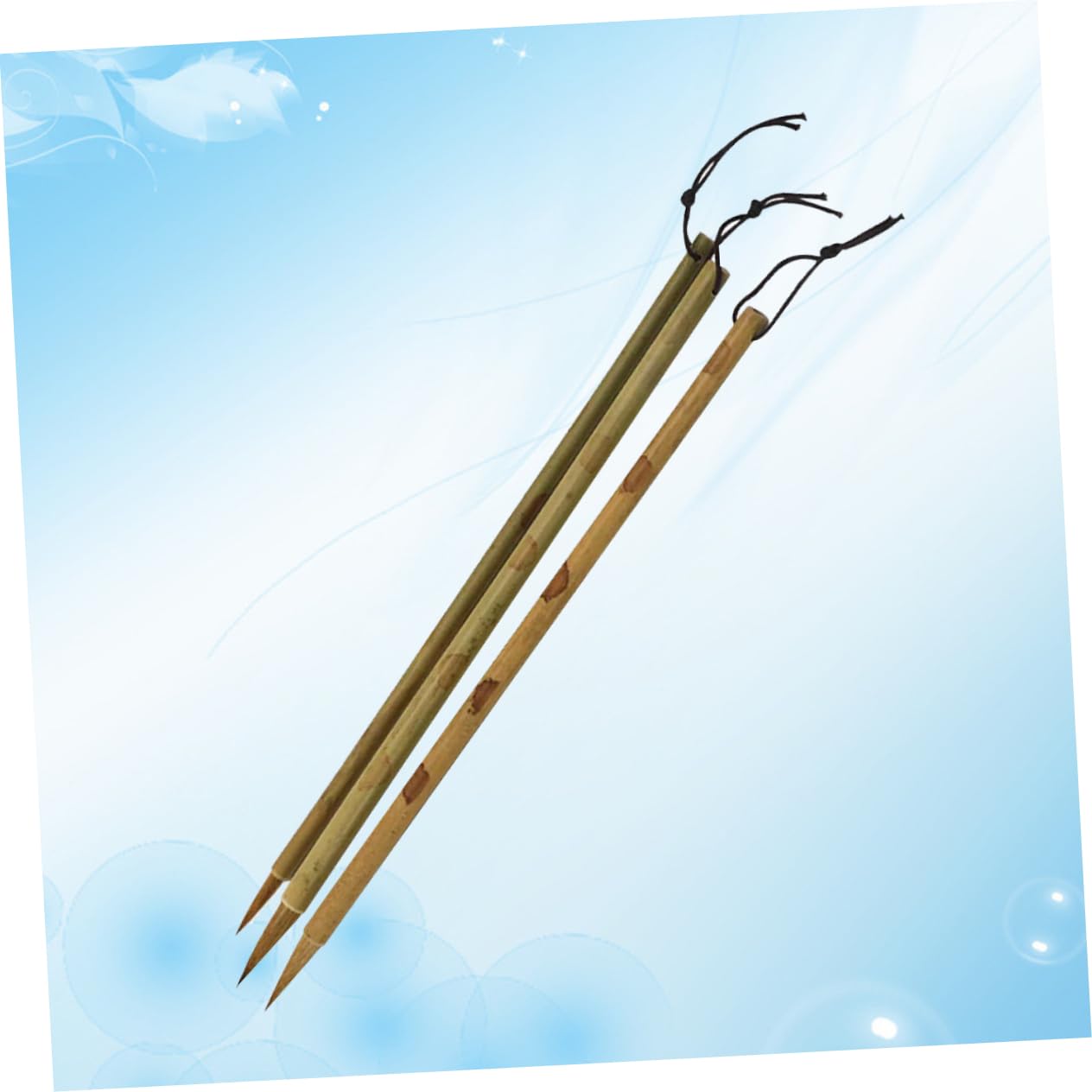 DIYEAH 3Pcs Calligraphy Brush Weasel Hair Writing Brushes for Oil Painting Art School Supplies for Students and Artists