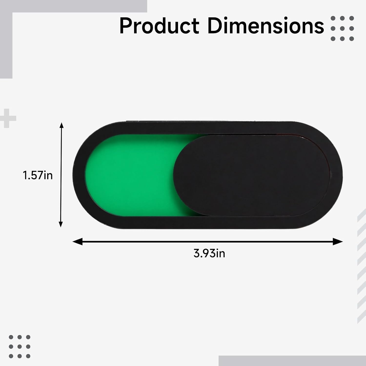 Generic Acrylic Webcam Privacy Cover, Status Indicator in Green/Red, Easy Install, 12 Pcs Set, Compatible with Tablets, Pcs, Laptops, and Other, 101.57 in (4 Cm)