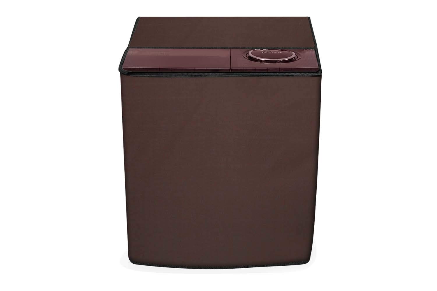 Stylista Washing Machine Cover Compatible for Lloyd Semi Automatic 8 KG All Models, Coffee