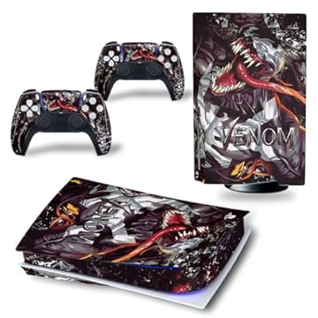 DREAMPASS Adequado para PS5 Disc Skin - Spider or Man versão CD Console e Controlador Acessórios Skin Gift Set Black PS5 Skin