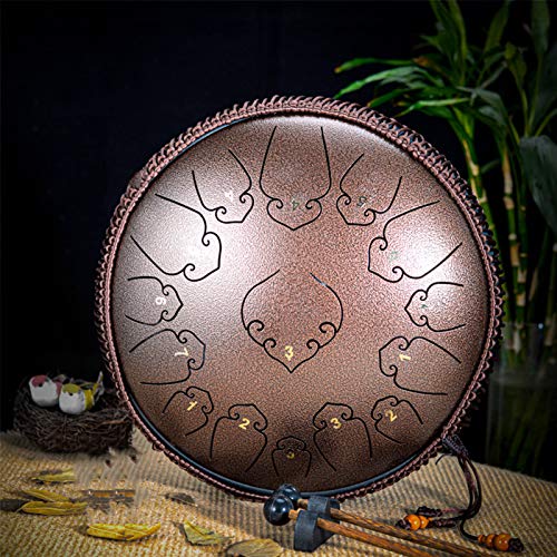 Steel Tongue Drum de 14 pulgadas, 15 notas azul miniatura 4