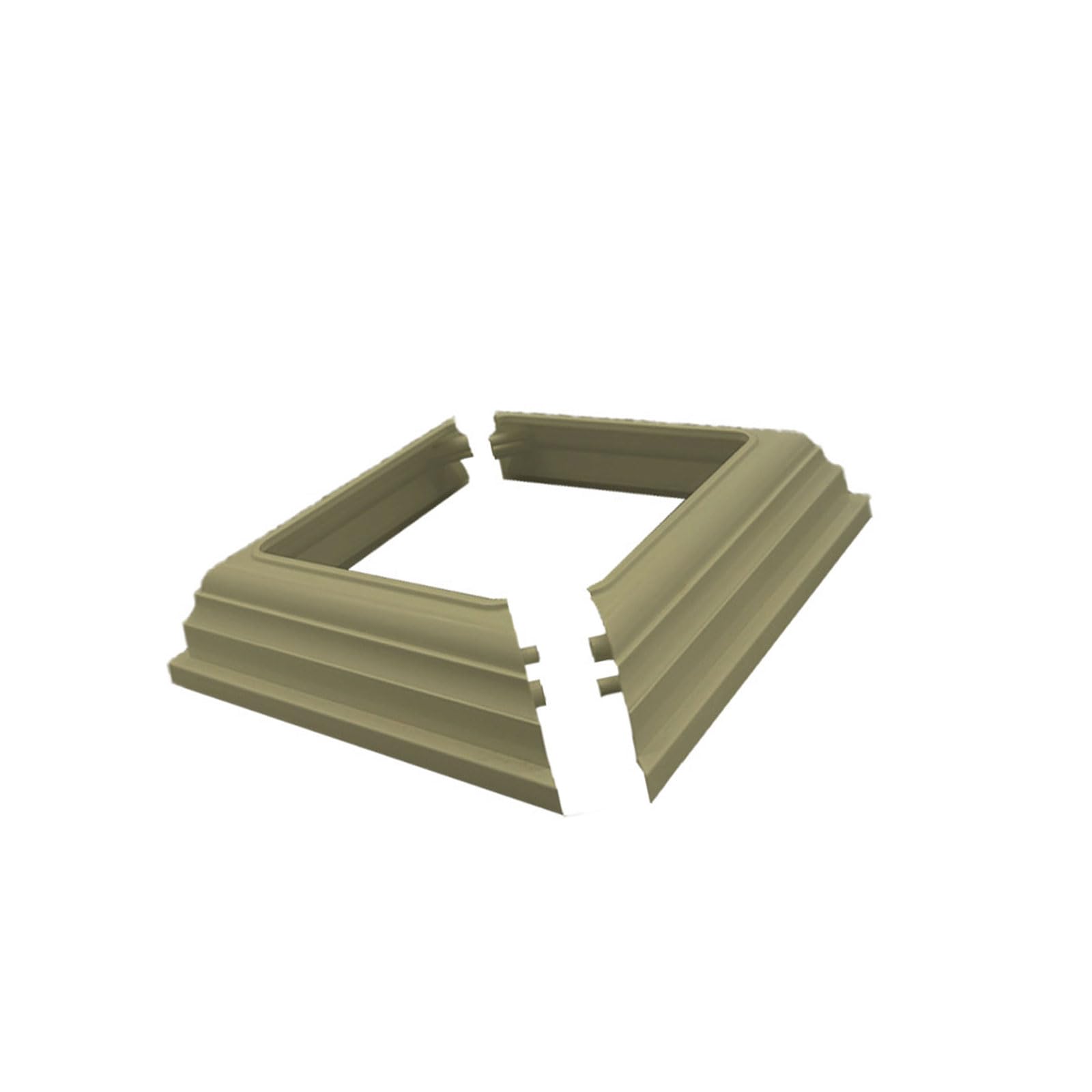 Kahdgss Khaki Type Fence Post Skirt Railing Decorative Base Pvc Posts Column Wraps For Easy Installation And Maintenance For Porch Fence Deck Stairs Rails