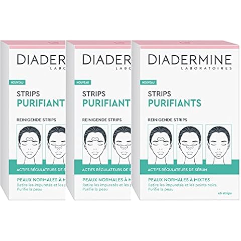 Diadermine - Packung mit 3 x 6 reinigenden Strips für das Gesicht - Anti-Mitessern - normale Hauttypen - Talgregler - reinigt die Haut Cover