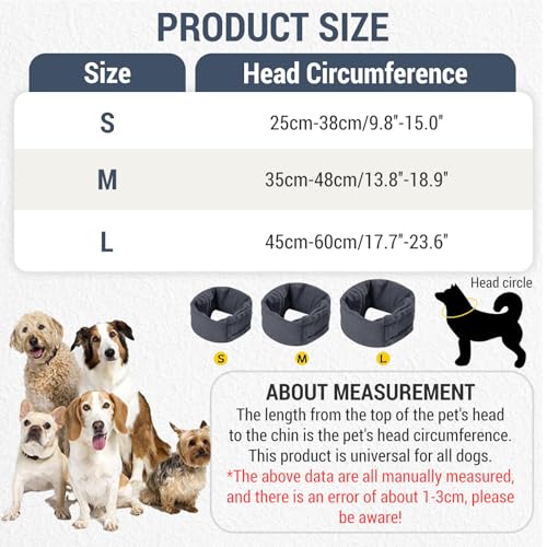 Ohrenschützer für Hunde,Gehörschützer Lärmschutz Hunde Ohrenschutz,Beruhigender Hundehoodie für Hals- und Ohrenwärmer,für Angstlinderung,Winter,Fellpflege,Feuerwerk,AutofahrtenGrau, S-10,6'-15,7'
