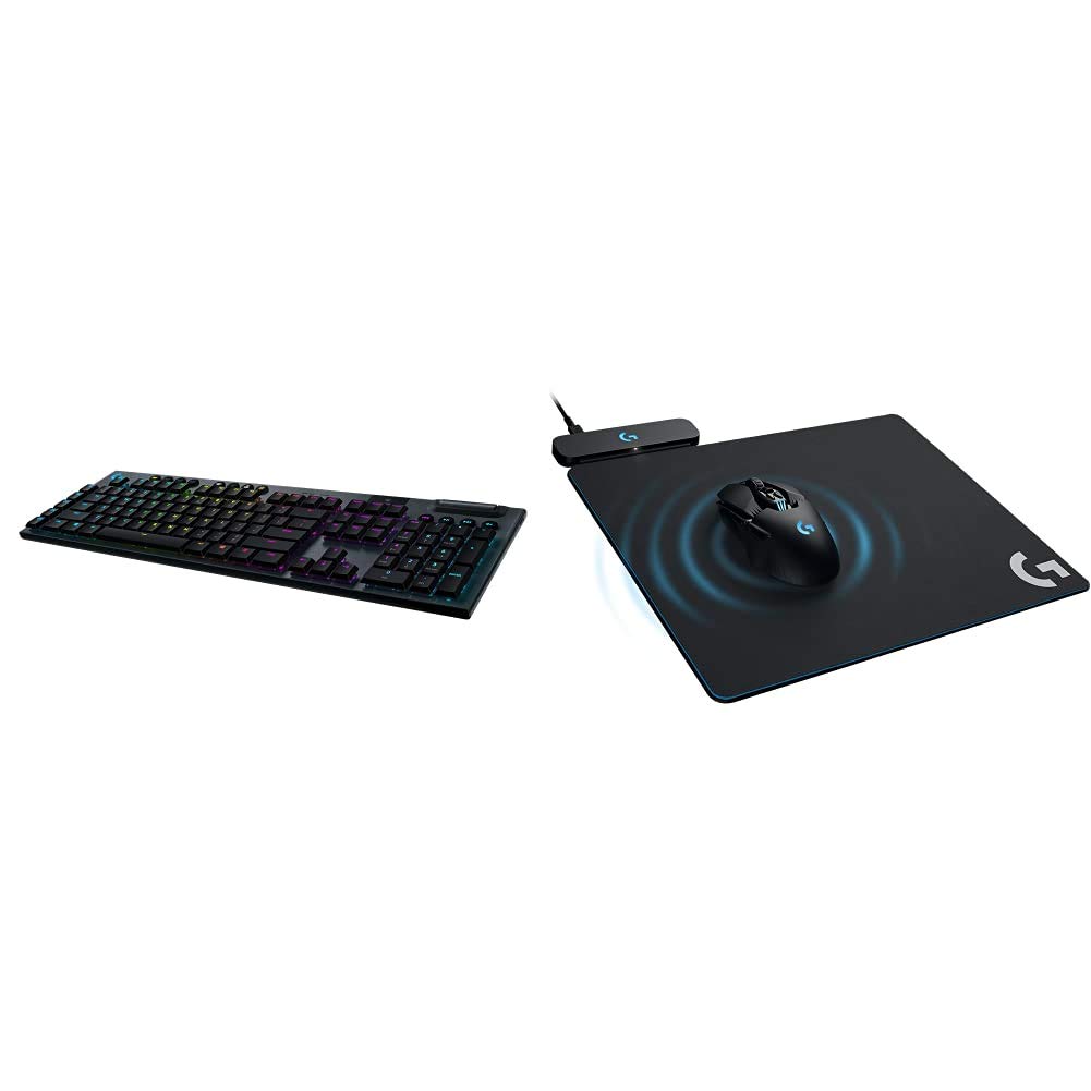 Logitech G915 Wireless Mechanical Gaming Keyboard (Linear) & G Powerplay Wireless Charging System fo