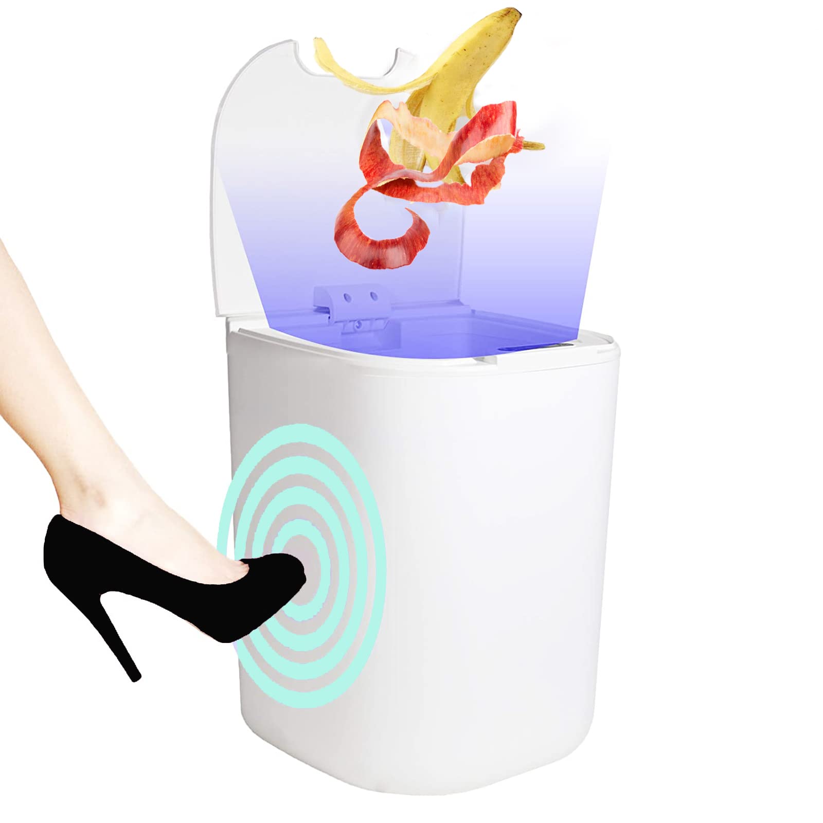 Buy 4.5 Gallon Smart Sensor Trash Can White,ZOROSS Touchless Automatic