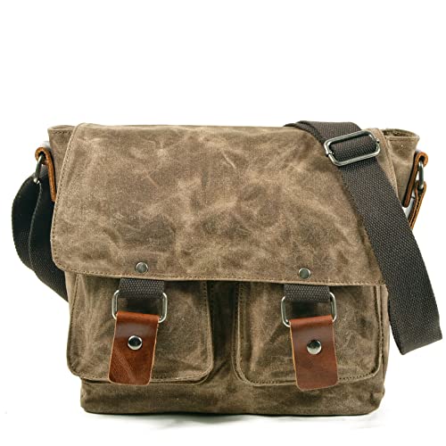 Men's Crossbody Bag Retro Men's Bag Shoulder Bag Canvas Messenger Bag for Hiking Cycling Traveling