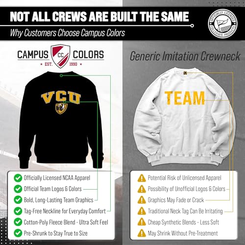 Image of NCAA College Sweatshirt Fleece Crewneck Pullover for Men and Women | Officially licensed NCAA college gameday crewneck pullover - 9 oz fleece lined sweatshirt with arch and logo design