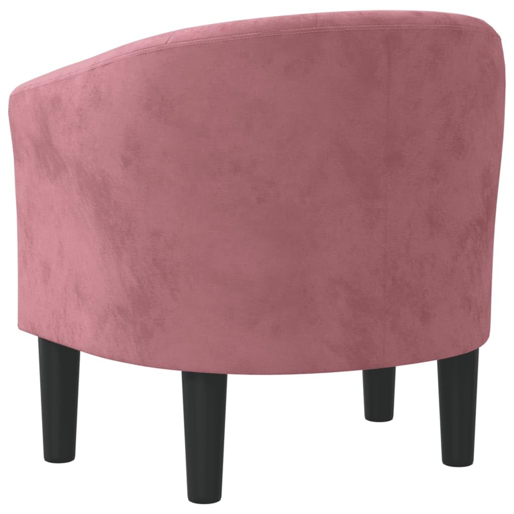 vidaXL Sillón, Silla con Respaldo Reposabrazos, Butaca de Relax Descanso TV, Asiento para Salón Oficina Dormitorio, Terciopelo Rosa