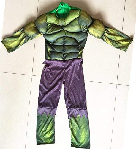 Image of Fancydresswale Boys Green Superhero Costume + Plastic Mask + Cape