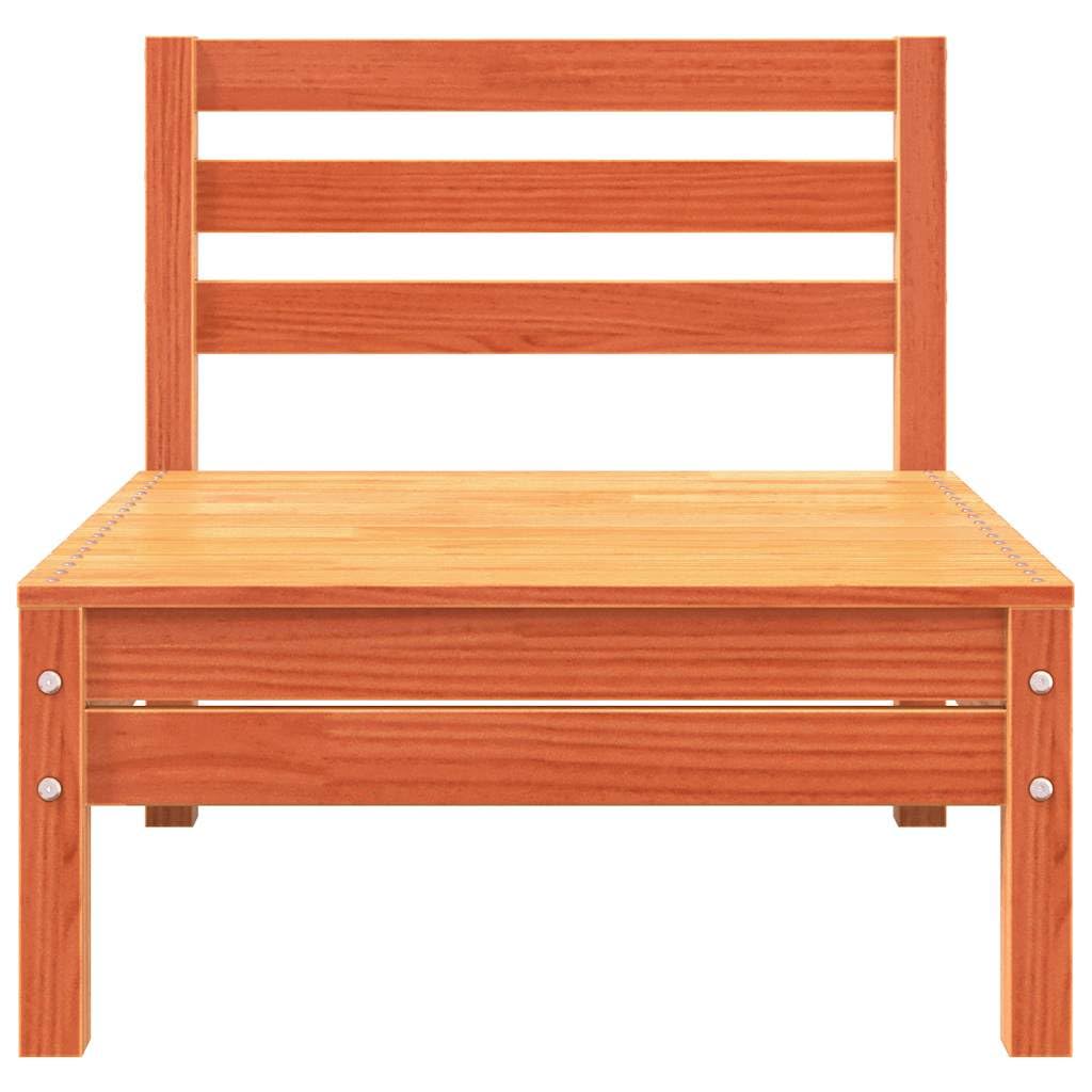 vidaXL Canapé de Jardin 3 Places Cire Marron Bois de pin Massif