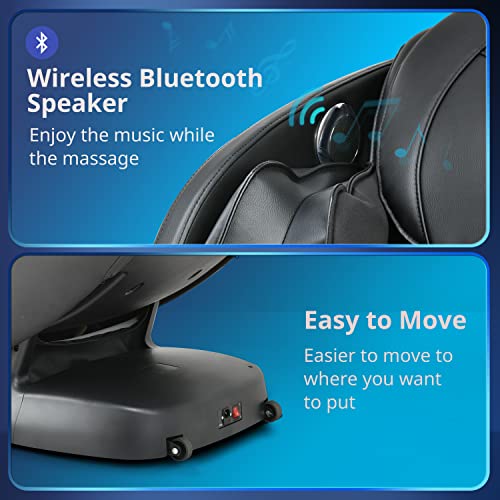 Mynta Massage Chair, 3D Sl-Track Full Body Massage Chair Recliner With Body Scan, Heat, Zero Gravity, Thai Stretch, Bluetooth Speaker, Airbags And Foot Rollers, Black #TOP6
