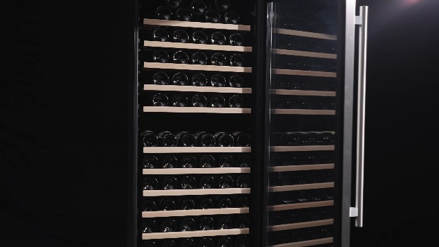 Image of Empava 24 inch Wine Cooler Refrigerator with Glass Door, Freestanding or Built In Tall Fridge with LED Light, Touch Control, 177 Bottles Capacity