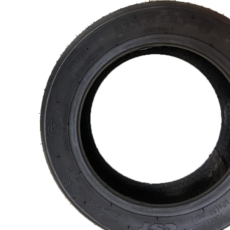 Pneu Trotinette Electrique,Roue de Trottinette éle 10x3.00-6 Pneu sans Tube for Scooter électrique 10 Pouces 10x3.0 CST Pneus de Scooter 10 "Portez Le Pneu à Vide