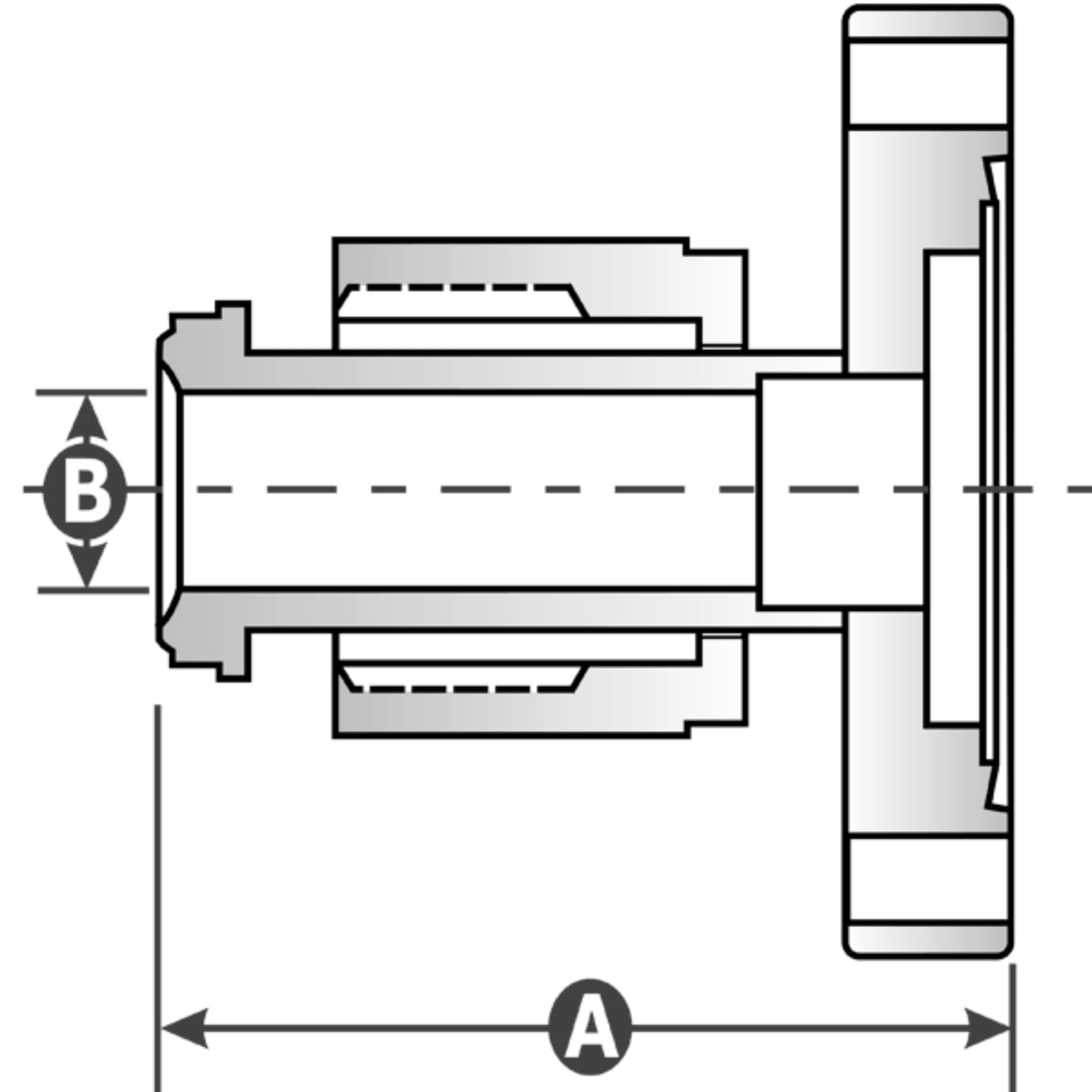 Adaptador de brida de vacío VCR hembra a KF16 de acero inoxidable - Acoplador de conector de alto vacío, 1 pulgada(CF35 0.5 Inch)