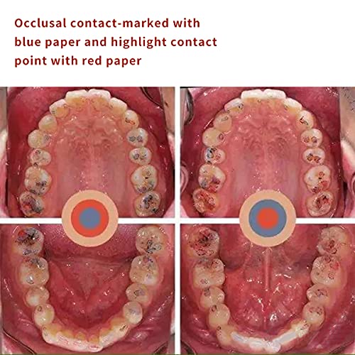 Image of Dental Articulating Paper - Thicker Double Side Bite Paper Strips 100μm Thickness Oral Teeth Care Material Dental Lab Products 300 Sheet /Box