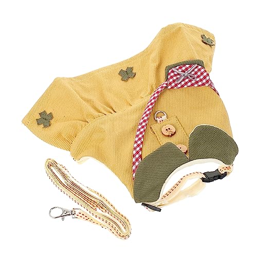 Sosoport Guinea Pig Bunny Vest Leash Adjustable Decorative Harness for Small Pets for Weddings Holidays Parties Comfortable Lightweight Design Gentle Pressure Distribution