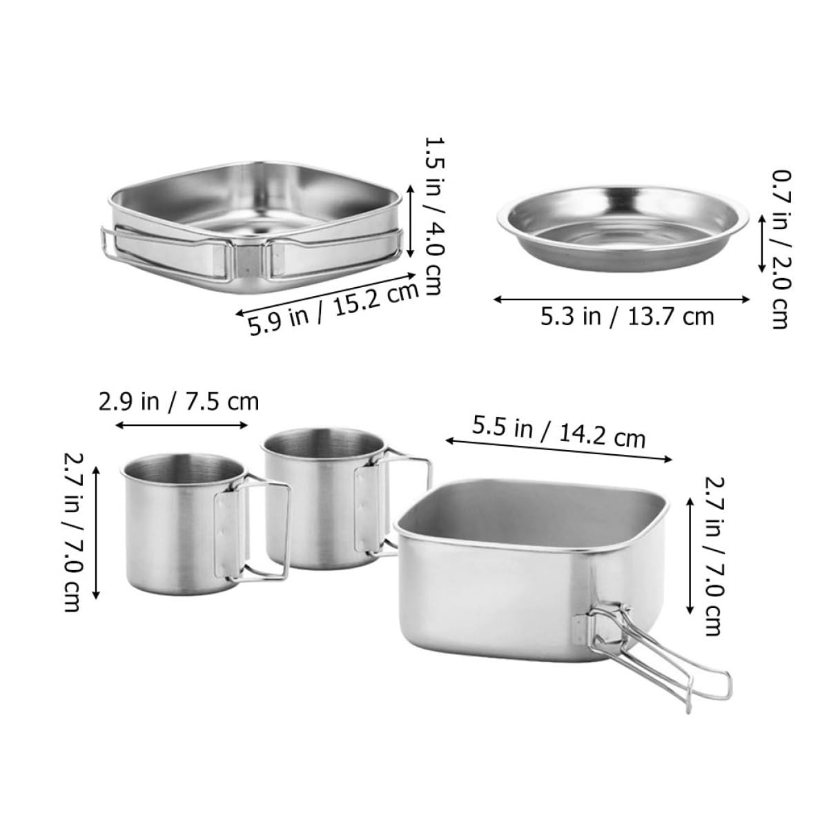 Happyyami 1set Pieghevoli Inossidabile Utensili Multifunzionali Per Picnic e Attività Outdoor Kit Per Escursionismo e Grigliate