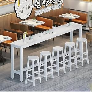 eryssgbf カウンターテーブル ハイテーブル スリム バーカウンター木製天板 スチール脚 滑りにくい足付き 家庭用、カフェ、バーに適していますシンプルなラーマッチングカウンターテーブルダイニン100/120/140/160/18...