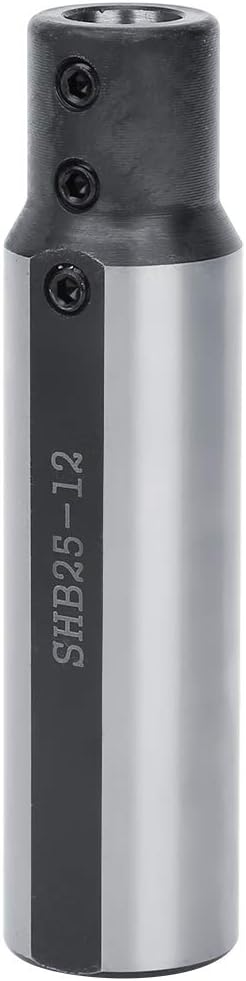 Hyuduo Boring Bar for CNC Lathe 12mm Inner Diameter Tungsten Carbide Boring Tool Holder SHB25-12 for Small Hole Machining, Precision Boring Tool, Boring Bar, Heavy-Duty Lathe Boring Tool