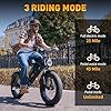 MEELOD Electric Bike for Adults，Electric Mountain Bike 1008W Brushless Motor/ 624Wh Removable Battery, 28MPH 20" Fat Tire Electric Bike (DK200DM) #4