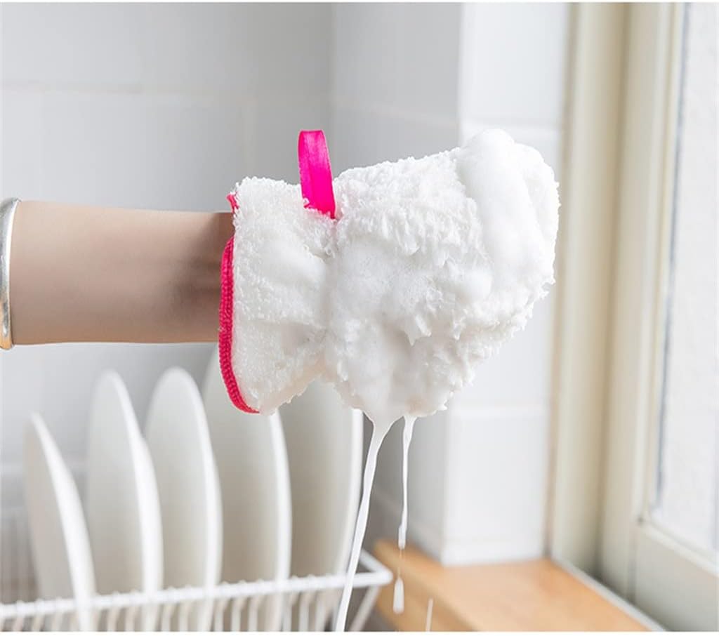 Dishwashing Gloves Scrubber Dish Washing Kitchen Scrub Cleaning Tools