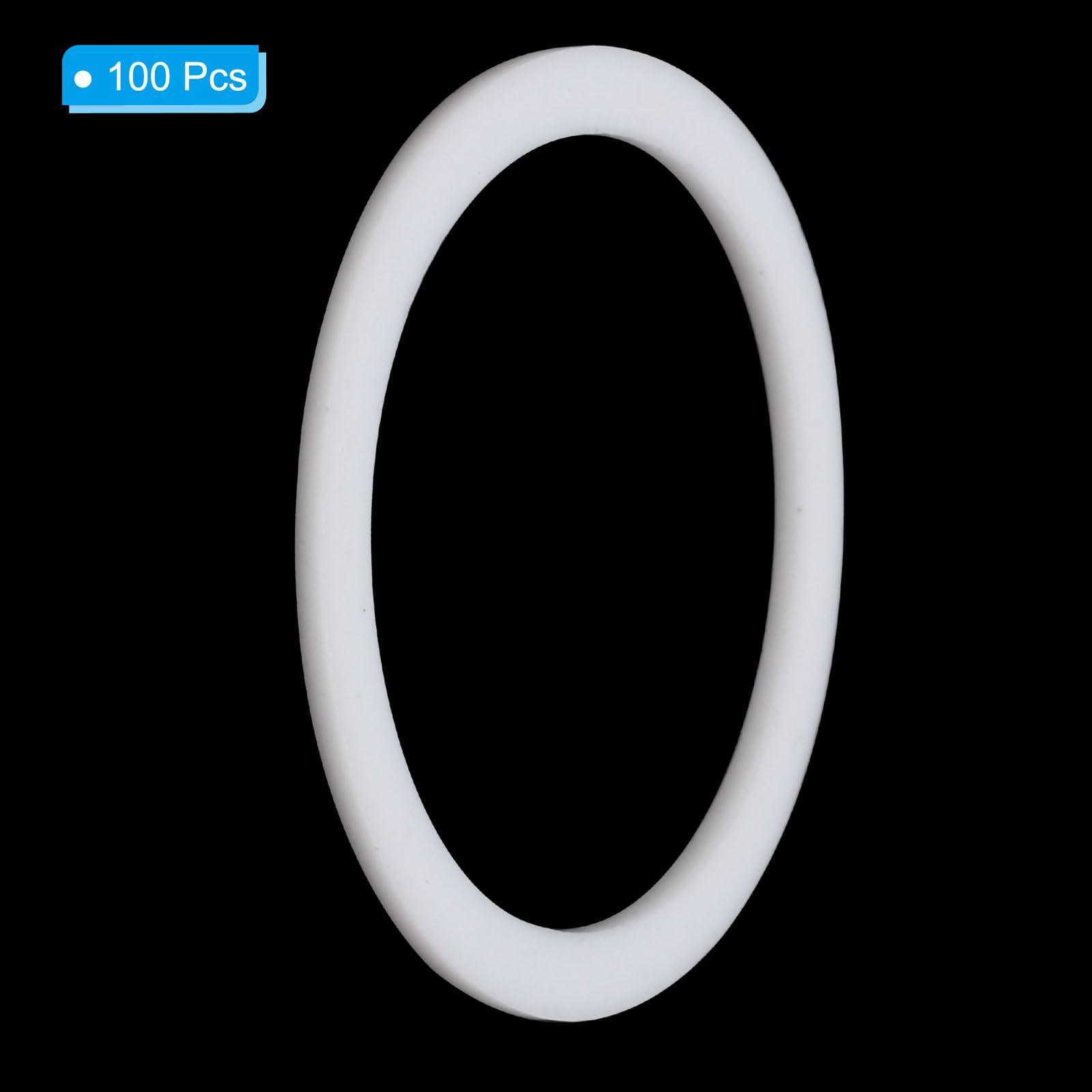 PATIKIL Flat Washers, 100 Pcs 55mm OD 45mm ID 2mm Thickness PTFE Seal Washers Flange Gasket Sealing Gasket for Faucet Pipe Water Hose - Image 3