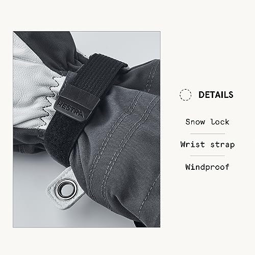 Gant de ski Hestra 30561 Heli pour garçon gris taille 6 chaud imperméable