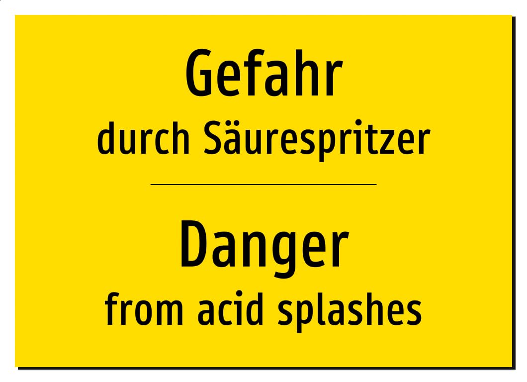 60069-DEEN-T-07 | Gefahr durch Säurespritzer Schild | Deutsch Englisch