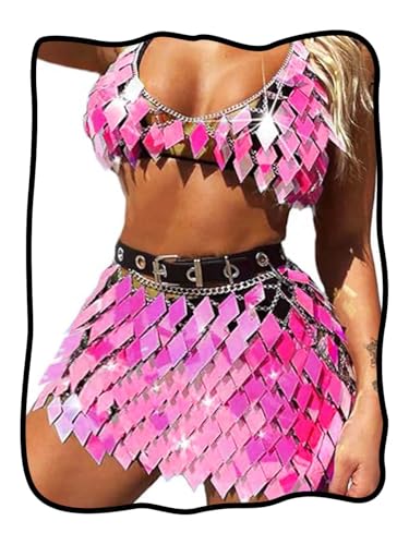 Nicute Sequin Set Women 2 Piece Outfit...
