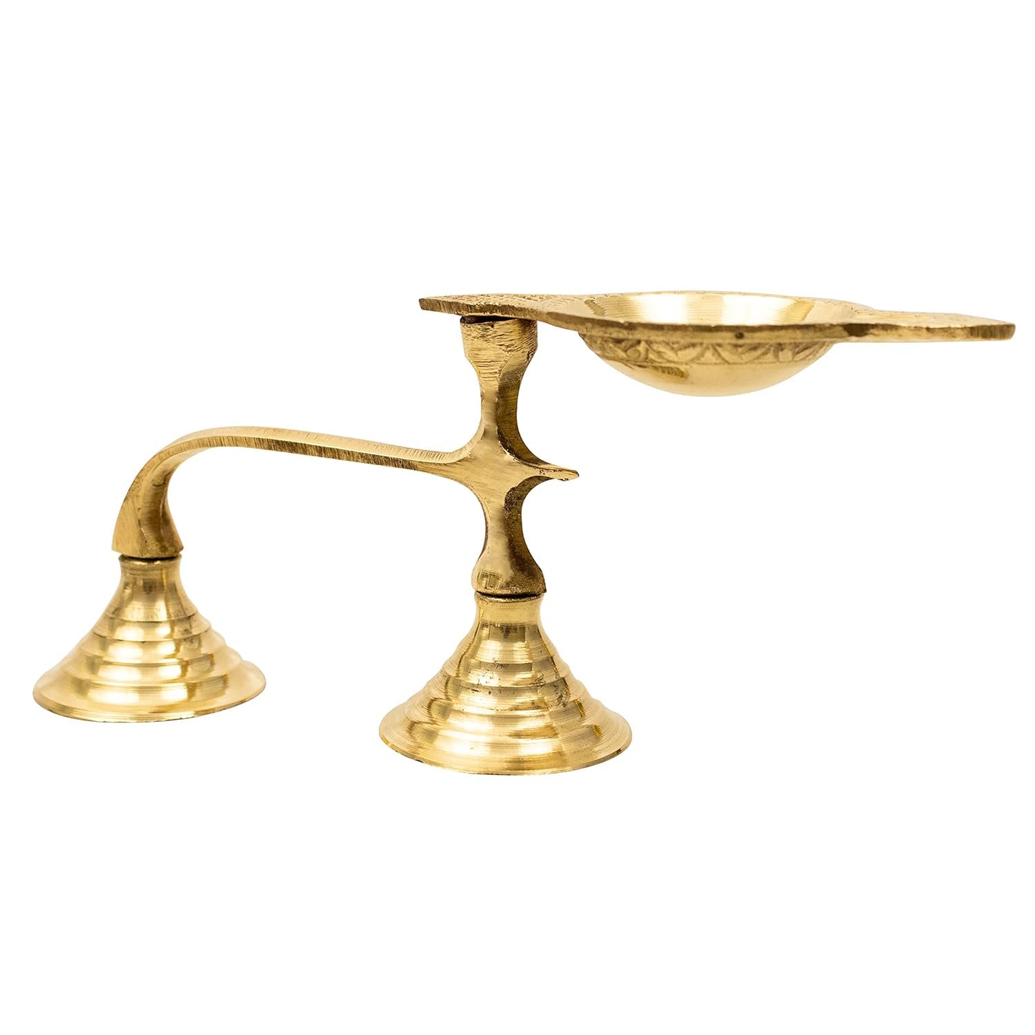 Putrika Brass Karpoor|Kapoor Diya Deepam Burner Karpuram Arati|Aarti|Arthi| Arti | Arathi|Aarathi Stand for Dhoop Puja|Pooja Room|Puja Item for Temple & Festives|Ek Mukhi Deepam - Single Face Diya 3