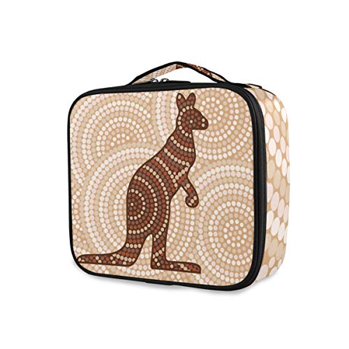 Preisvergleich Produktbild SUGARHE Eingeborene Känguru Punkt MalereiKosmetik Reise Kulturbeutel Täschchen mit Reißverschluss