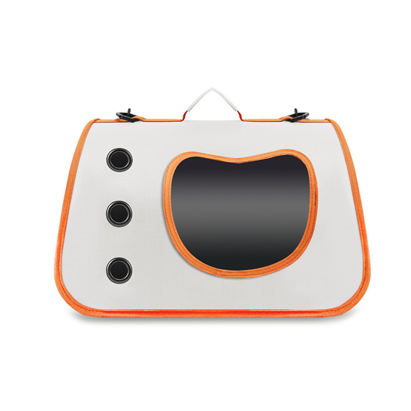 Portable Cat Carrier Backpack for Small Pets – Foldable Breathable Design, Multifunctional Pet Travel Bag (Dog & Cat), Oxford Cloth, Adjustable Strap, Lightweight & Secure (Orange)