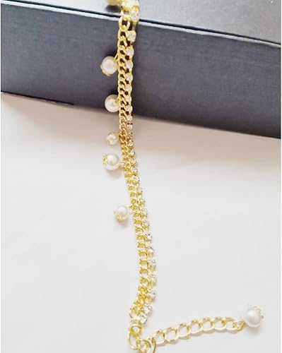 Miniatura 8 de Collar para mascotas con perlas brillantes y deslumbrantes, collar de cadena de oro para gatos y perros