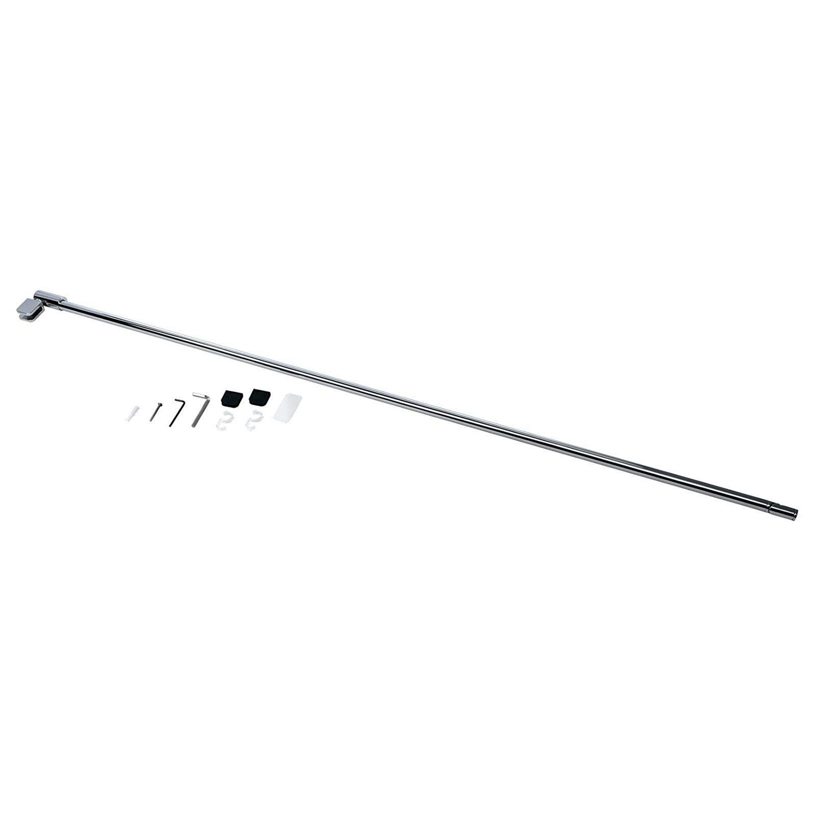 Schulte Stabilisator für Duschwand, 122 cm, Chromoptik, für 5-8 mm Glas | Kürzbar und winkelbar, Haltestange für Glas/Wand Stabilisation, Wandhalterung