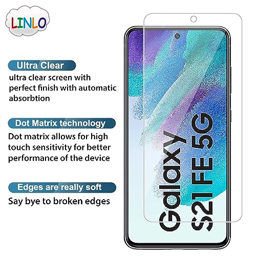 Image of Tempered Glass Screen Protector Compatible for Sam sung S21 FE 5G with Full Screen Coverage; Except Edges and Easy Installation Kit(Transparent), Pack of 1
