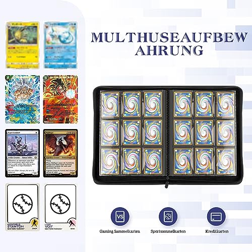 Tcguard SS-BCH Trading Card Binder, 9 Side Loading Pocket Card Album Hold Up To 540 Cards, Zipper Binder For Cards Collection, Tcg Card Holder For Game Card, Sports Card, Yugioh thumb #5