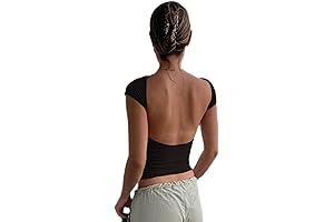 Women's Backless Y2K Crop Top