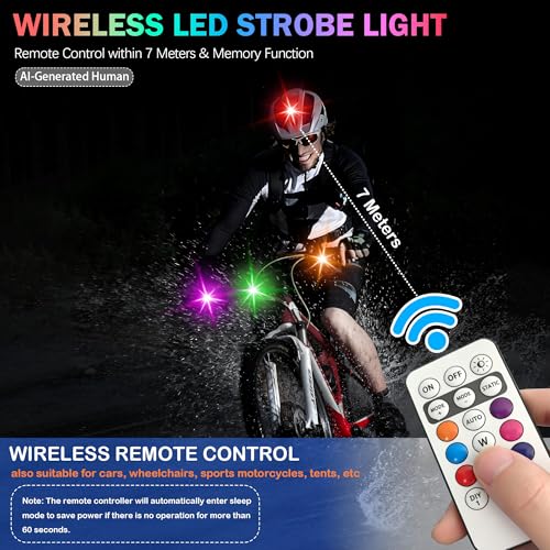 Image of Wireless LED Lights for Car 8 Pack Remote Strobe Warning Waterproof