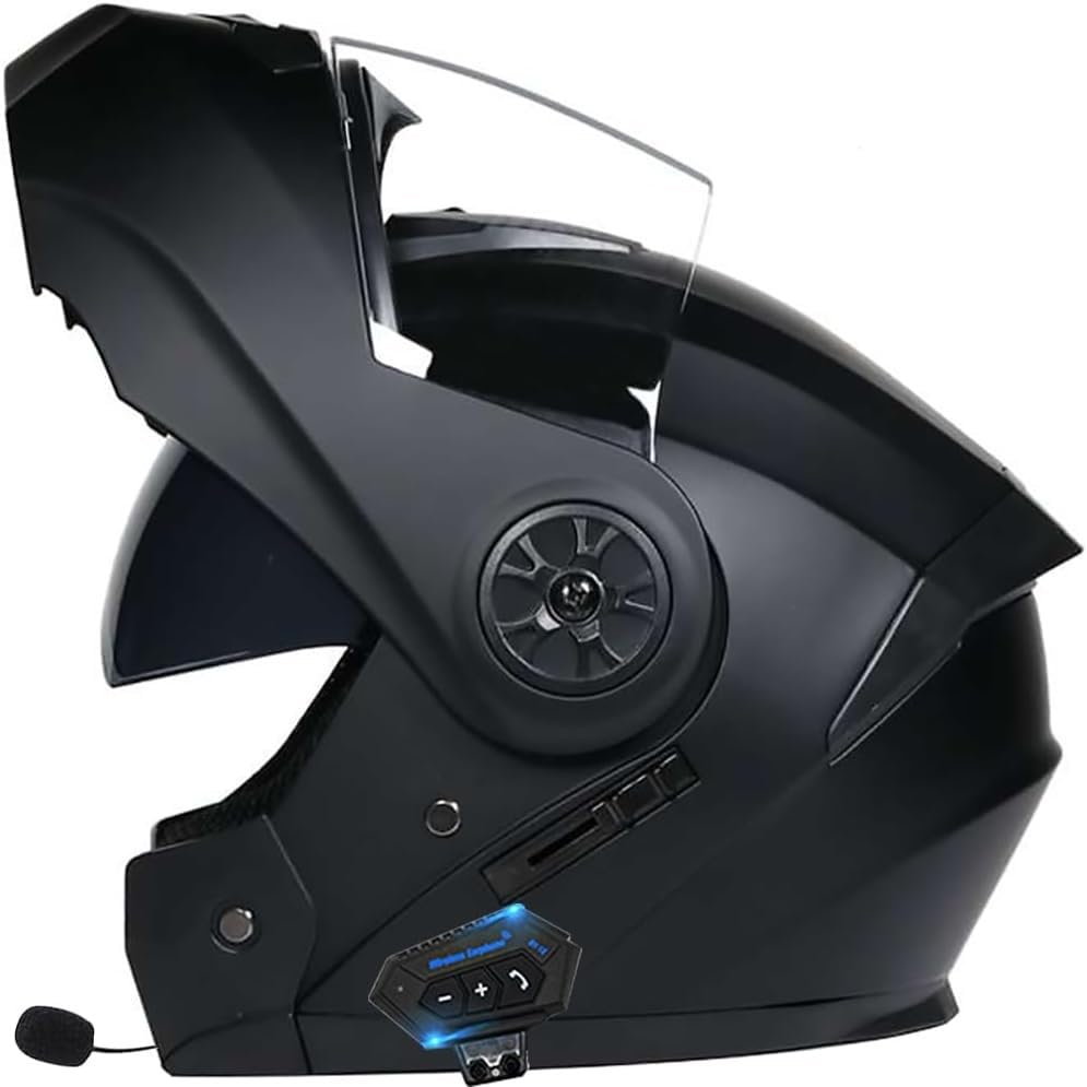 Bluetooth Casque Modulable Moto Casque Flip Up Intégral Moto avec...