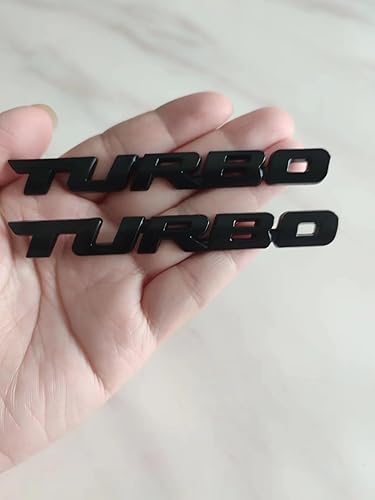 Miniatura 9 de 3D Turbo Advanced Car Side Fender Rear Trunk Emblema Adhesivo Adecuado para Decoración de Coche (Rojo)