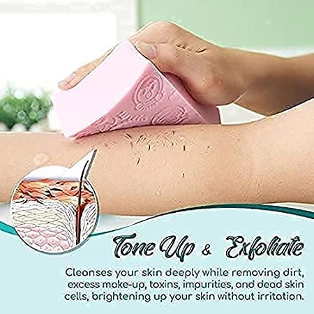 Ultronx Ultra Soft Exfoliating Sponge | Asian bath sponge for shower | Japanese spa cellulite massage | Dead skin remover sponge for the body | Face scrubber for women and men Ultronx Ultra Soft Exfoliating Sponge | Asian bath sponge for shower | Japanese spa cellulite massage | Dead skin remover sponge for the body | Face scrubber for women and men