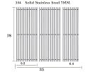 Votenli S47E (3-Pack) Stainless Steel Cooking Grid Grates for Charbroil Performance 4 Burner 463376018P2, 463376117, 463377117, 463673617, 463377017, 463347017 and 5 Burner 463347519