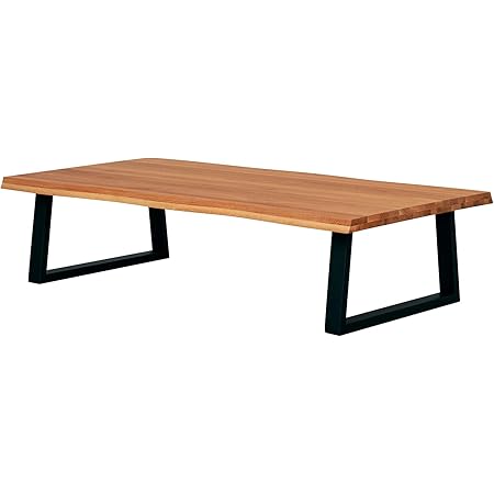 Amazon Co Jp 座卓 ローテーブル センターテーブル 150 オーク ナチュラル 黒 ブラック 木製 無垢 おしゃれ モダン 高級 琥珀 ホーム キッチン