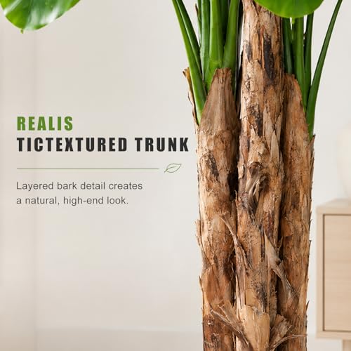 Image of 10ft Extra Tall Artificial Banana Tree, Fake Banana Leaf Plant with 27 Faux Banana Leaves, Perfect for Home Indoor Outdoor Patio Office Tropical Decor