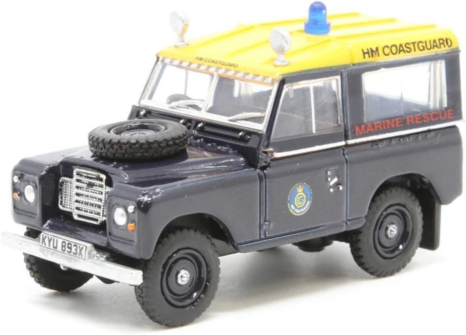 Oxford Diecast 1:76 Scale Land Rover Series III SWB Station Wagon HM Coastguard Model Car