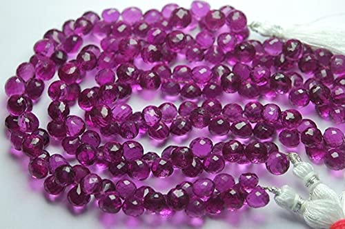 Quartz rose rhodolite pour fabriquer vos bijoux d'été, perles briolettes 7mm
