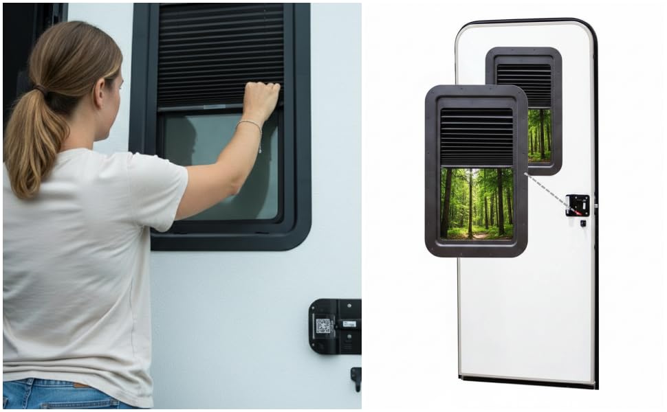 Thin Pleated Shade for RV, 12''X21'' RV Window Blinds